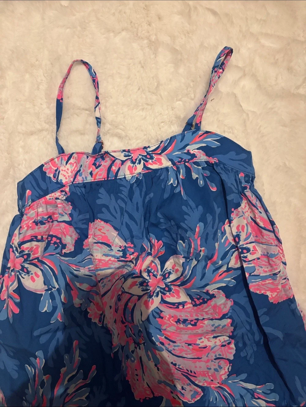 Lilly Pulitzer Blue and Pink Girls sun dress